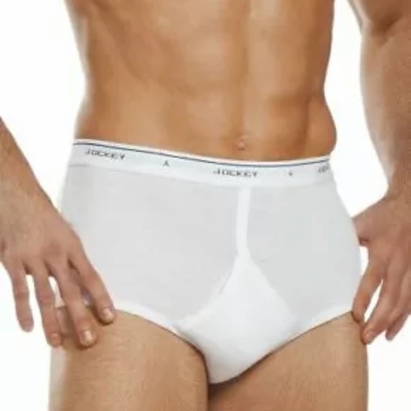 Jockey Mutande Uomo Classic Full Rise - Confezione Da 3, Bianco (Diamond White), Taglia 32, Cotone 100%